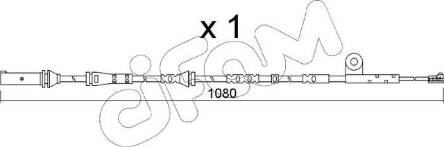 Датчик износа тормозных колодок  Metelli передний для BMW 7 V (F01/F02/F04) 2008-2015. Артикул SU.367