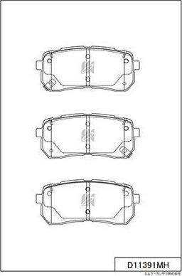 Тормозные колодки MK Kashiyama. Артикул D11391MH