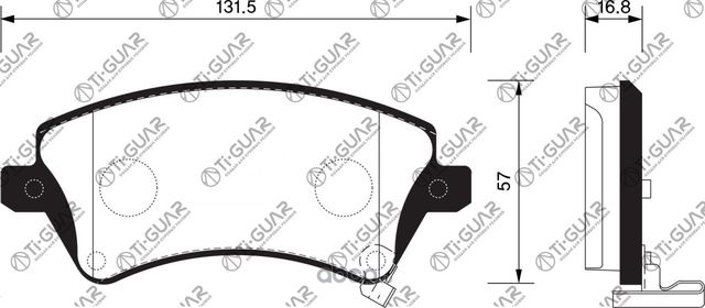Тормозные колодки (TI-Guar). Артикул TG0853C