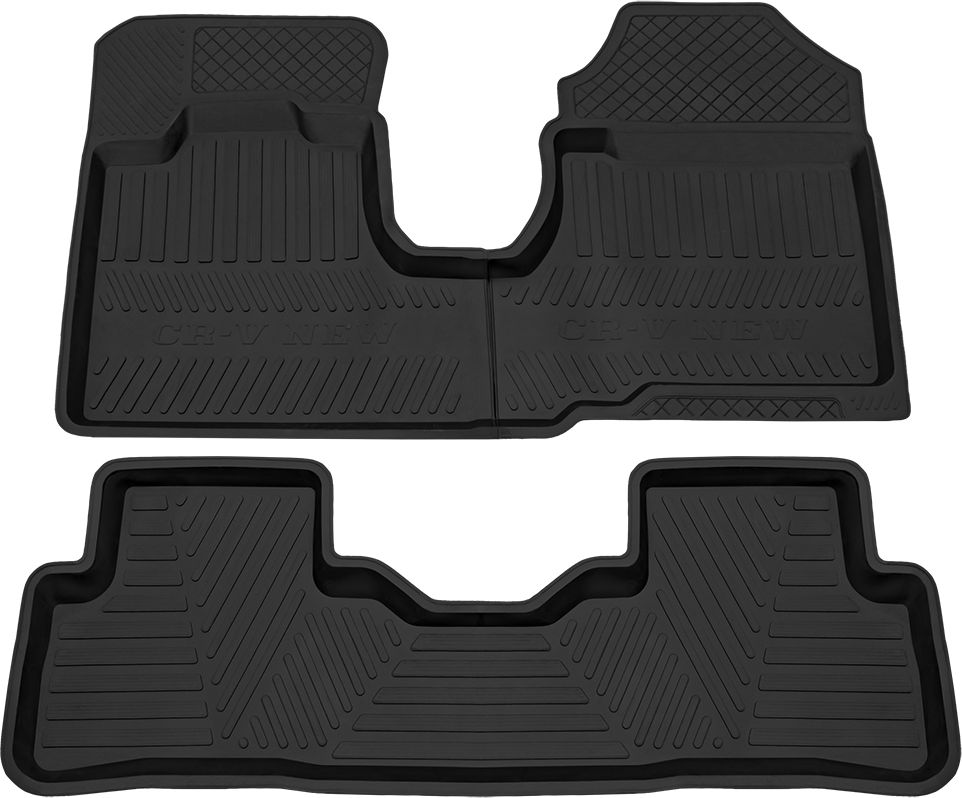 Коврики Rezkon резиновые для салона Honda CR-V III 2006-2012. Артикул 1019015100