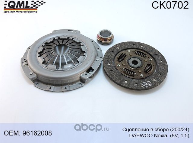 CK0702 Сцепление в сборе (200/24), DAEWOO Nexia 8V 1.5 ( VALEO 821098) (QML). Артикул CK0702