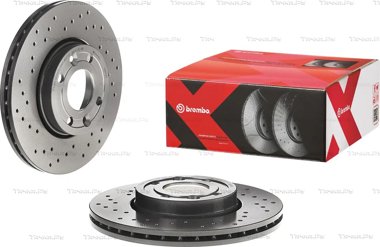 Тормозной диск Brembo XTRA передний для Dacia Logan I 2006-2012. Артикул 09.9078.1X