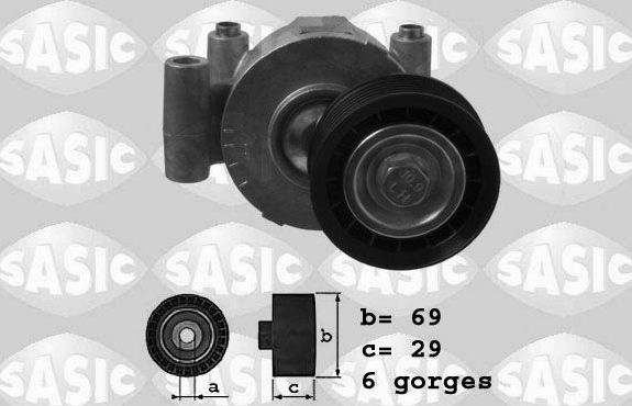 Натяжной ролик (натяжитель) приводного клинового зубчатого ремня Sasic. Артикул 1626084