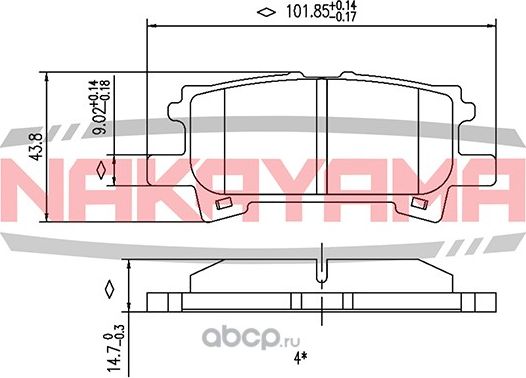 Колодки тормозные (Nakayama). Артикул P2020NY