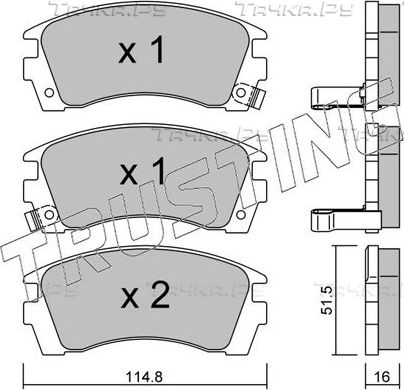 Тормозные колодки Trusting передние для Nissan Sunny B14 1990-2000. Артикул 503.0