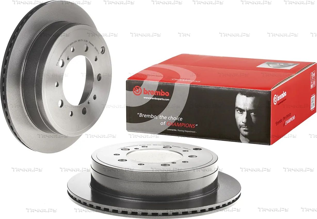 Тормозной диск Brembo PRIME LINE - UV Coated задний для Toyota Land Cruiser 200 2007-2020. Артикул 09.A967.11