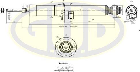 Амортизатор G.U.D.. Артикул GSA341365