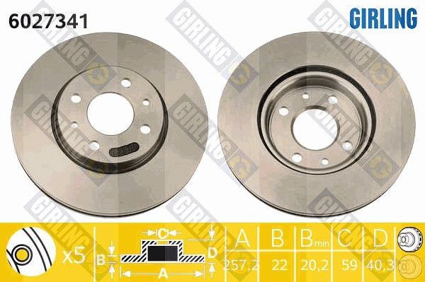Тормозной диск Girling. Артикул 6027341