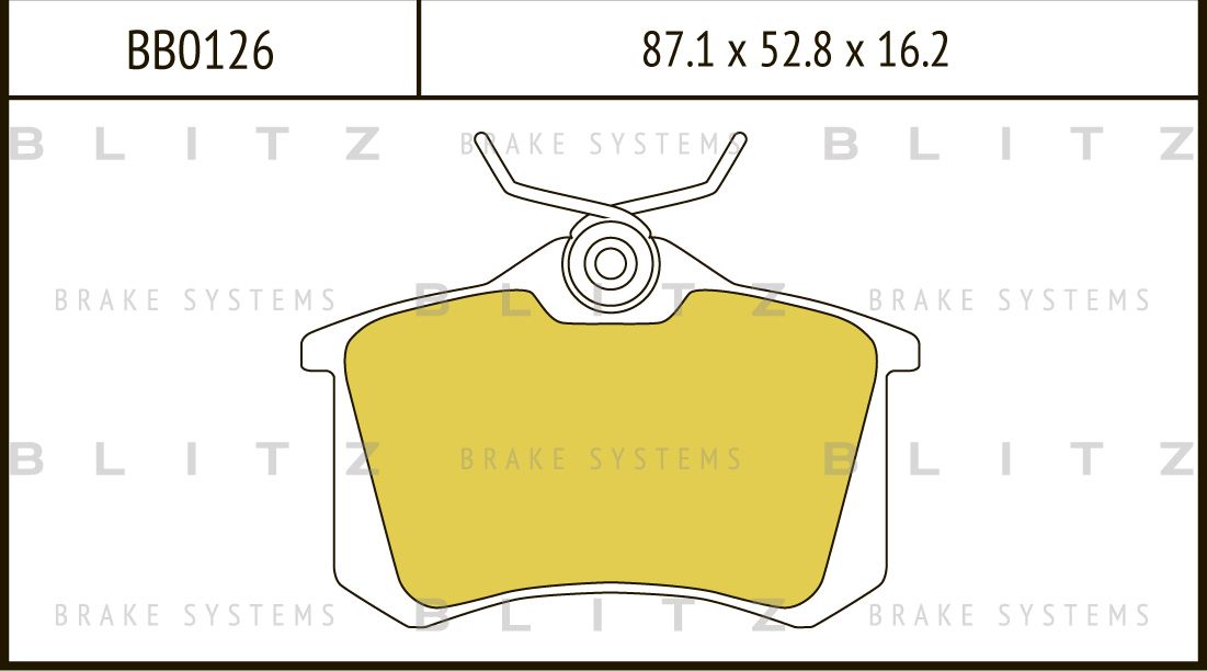 Колодки тормозные PSA C3/C4/207/308 04- задн. (Blitz). Артикул BB0126