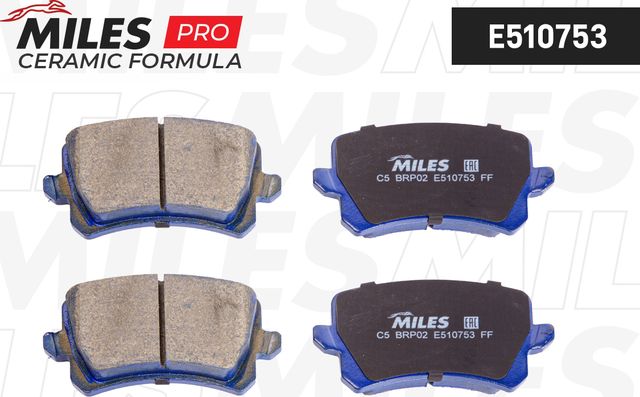 Тормозные колодки Miles задние для Haval F7 I 2018-2026. Артикул E510753