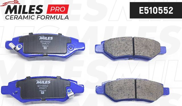 Тормозные колодки Miles (Керамика) задние для Cadillac CTS II 2008-2014. Артикул E510552