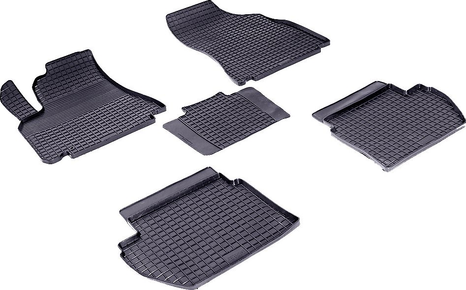 Коврики резиновые Seintex с узором сетка для салона Citroen Berlingo II 2008-2026. Артикул 84922