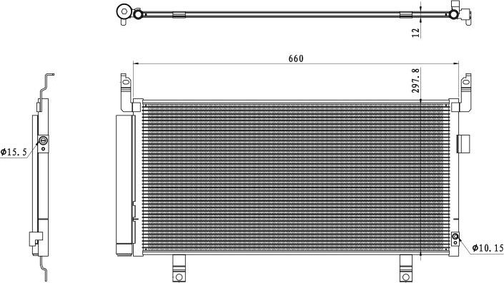 Радиатор кондиционера (конденсатор) NRF EASY FIT. Артикул 350468