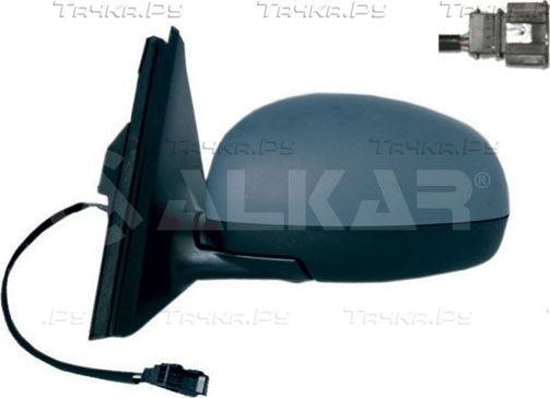 Зеркало боковое Alkar левое для Skoda Fabia II 2007-2014. Артикул 6139559