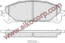 КОМПЛЕКТ ТОРМОЗНЫХ ДИСКОВЫХ КОЛОДОК (Aiko). Артикул PF1845