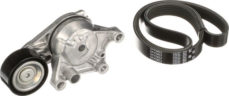 Приводной ремень поликлиновой с роликами (комплект) Gates Micro-V® Kit. Артикул K026PK963