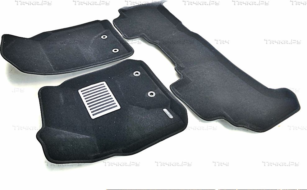 Коврики текстильные Euromat 3D Lux (с крепежом) для салона Toyota Land Cruiser 200 рестайлинг 2012-2021. Артикул EM3D-005103