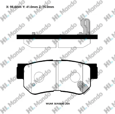 Колодки тормозные дисковые | зад | (Mando). Артикул RMPH18NS