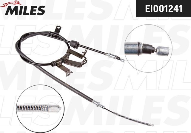 Трос ручника (тросик ручного тормоза) Miles задний левый для Hyundai i20 I 2008-2014. Артикул EI001241