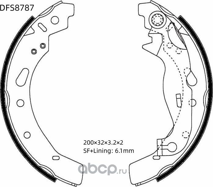 Колодки тормозные барабанные Double Force. Артикул DFS8787