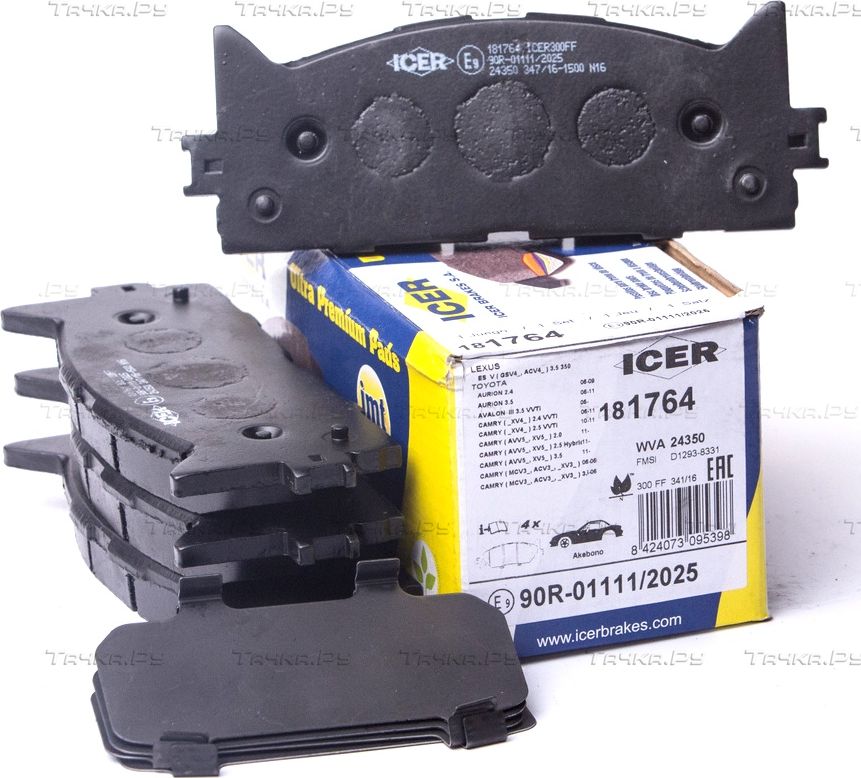 Тормозные колодки Icer передние для Toyota Camry 40 (V40, XV40) 2006-2014. Артикул 181764
