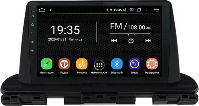 Штатное головное устройство NaviPilot с экраном 10" Android 9 DSP сенсорные кнопки для Kia Seltos 2020-2026. Артикул NPD9L-KD-KS1972-10