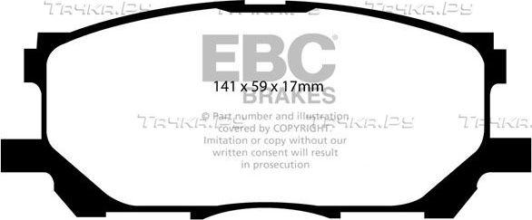 Тормозные колодки EBC Brakes. Артикул DP41681R