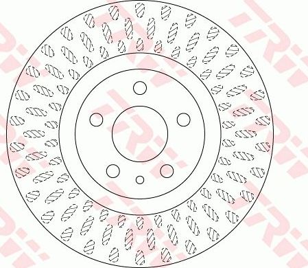 Тормозной диск TRW передний для Fiat 500L I 2012-2026. Артикул DF6522