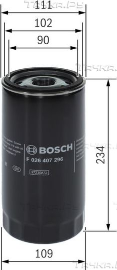 Масляный фильтр Bosch. Артикул F 026 407 296