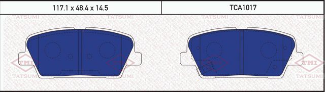 Колодки тормозные HYUNDAI/KIA GENESIS/MOHAVE 07- задн. (Tatsumi). Артикул TCA1017