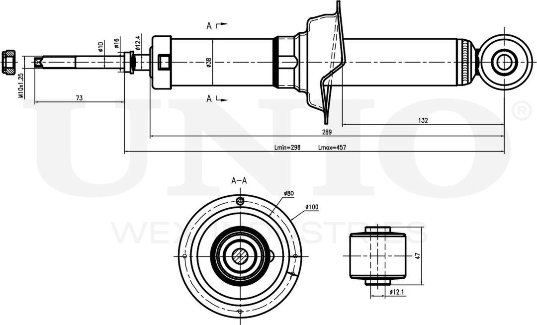Амортизатор подвески (Unio). Артикул SAB-10666