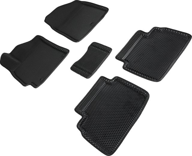 Коврики Seintex 3D EVA Ромб для салона Hyundai Elantra VI 2015-2020 ЧЕРНЫЕ. Артикул 95282