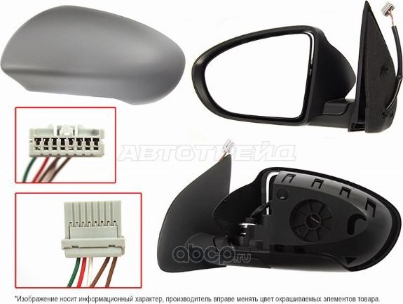 Зеркало NISSAN QASHQAI/DUALIS 06-14 LH регулировка, обогрев 5 контактов SAT STDT65940B2 SAT. Артикул STDT65940B2