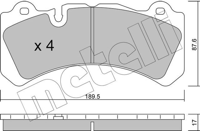 Тормозные колодки Metelli передние для Volvo V60 II 2018-2026. Артикул 22-1328-0