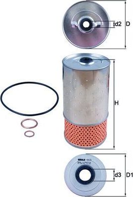 Масляный фильтр Mahle. Артикул OX 78D1