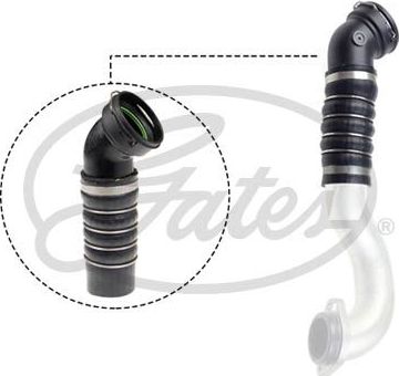 Патрубок интеркулера Gates для BMW 5 V (E60/E61) 2003-2010. Артикул 09-0197