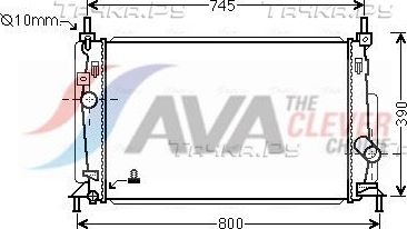 Радиатор охлаждения двигателя AVA ** CLEVER FIT **. Артикул MZ2237