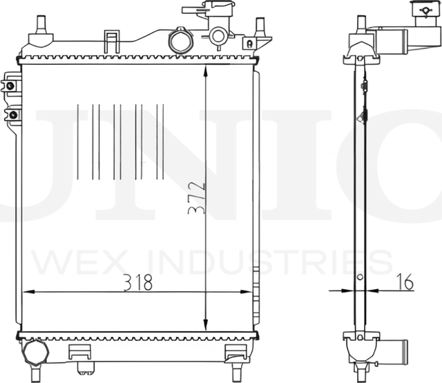 Радиатор двигателя (Unio). Артикул RAD-10078