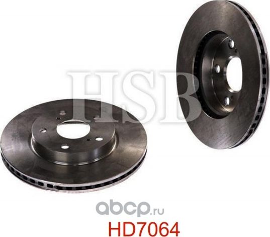 Диск тормозной передний TOYOTA AURIS 1.4/1.6 VVTI 07 (HSB). Артикул HD7064