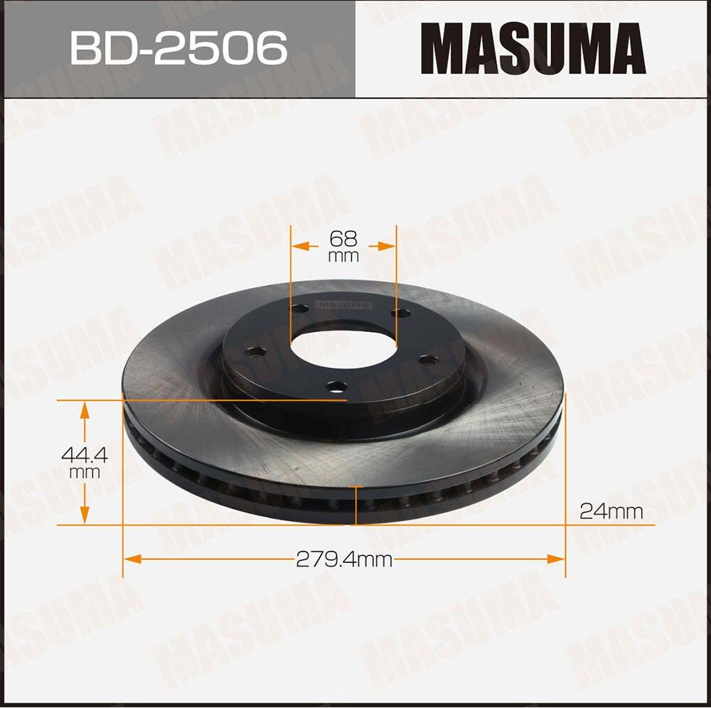 Диск тормозной , 15, 17 уп.2 (Masuma). Артикул BD2506