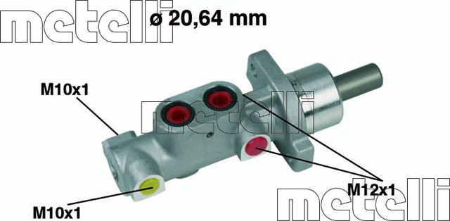 Тормозной цилиндр главный Metelli (алюминий) для Peugeot 306 1997-2002. Артикул 05-0357