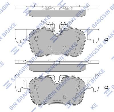 Тормозные колодки Sangsin Hi-Q. Артикул SP4066