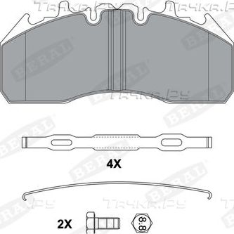 Тормозные колодки BERAL передние/задние для Volvo  FMX II 2012-2026. Артикул BCV29174TK