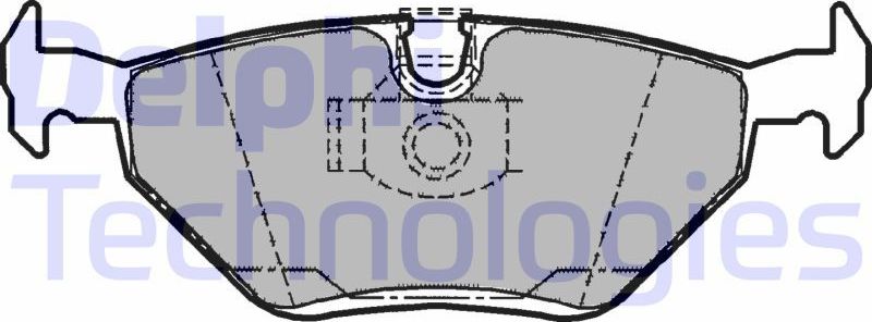 Тормозные колодки Delphi (Low-Metallic). Артикул LP1107