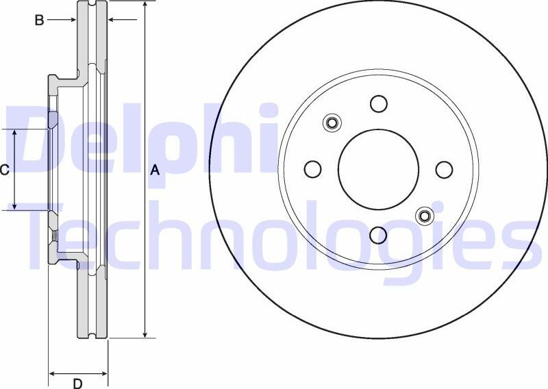 Тормозной диск Delphi. Артикул BG4744C