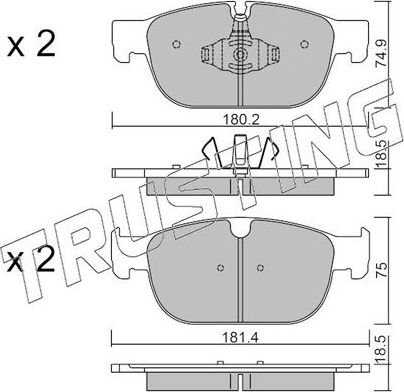 Тормозные колодки Trusting. Артикул 1120.0