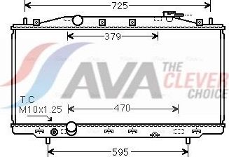 Радиатор охлаждения двигателя AVA ** CLEVER FIT ** для Honda Accord IX 2014-2026. Артикул HD2284