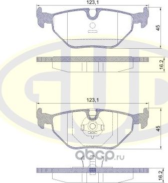 Тормозные колодки G.U.D.. Артикул GBP026500