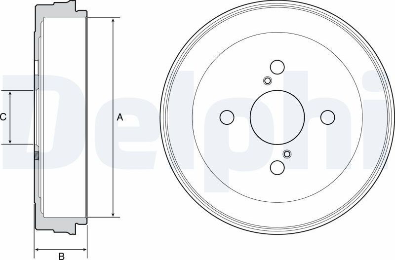 Тормозной барабан Delphi. Артикул BF534