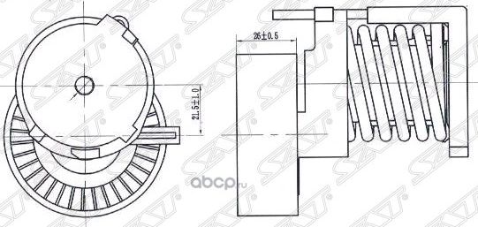 Натяжитель приводного ремня AUDISEATSKODA FABIA (SAT). Артикул ST030145299F
